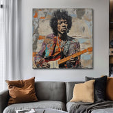 Slika JIMI HENDRIX - Kitarska poezija | 100 % izvirni akril poslikan